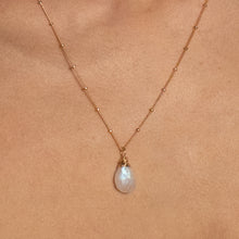 Load image into Gallery viewer, moonstone karma drop necklace