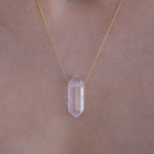 Load image into Gallery viewer, Double Terminated Clear Quartz Crystal Necklace