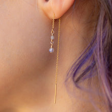 Load image into Gallery viewer, Labradorite Threader Earrings