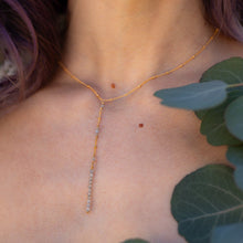 Load image into Gallery viewer, Labradorite Lariat Talisman Necklace