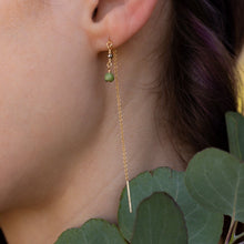 Load image into Gallery viewer, Emerald Aura Threader Earrings