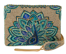 Load image into Gallery viewer, Royal Plume Peacock Crossbody Clutch