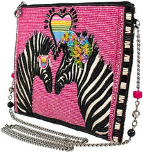Load image into Gallery viewer, Smitten Zebras Pink Crossbody Clutch Handbag