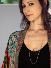 Load image into Gallery viewer, amazonite lariat Y necklace | 14k gold filled