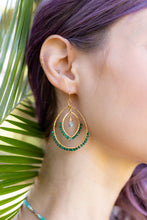 Load image into Gallery viewer, 🌿 Mystic Earth Malachite + Labradorite Boho Earrings