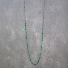 Load image into Gallery viewer, Malachite Infinite Loop Necklace | Oxidized Silver