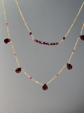 Load and play video in Gallery viewer, red garnet necklace set