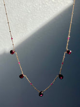 Load image into Gallery viewer, red garnet necklace set