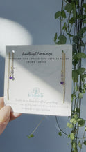 Load and play video in Gallery viewer, amethyst aura threader earring