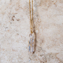 Load image into Gallery viewer, divine clear quartz crystal wrap necklace