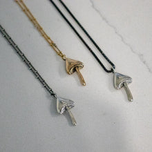 Load image into Gallery viewer, golden mushroom necklace