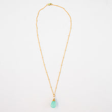 Load image into Gallery viewer, blue chalcedony gemstone necklace 14k gold filled handmade
