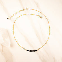 Load image into Gallery viewer, black spinel samskara choker v2
