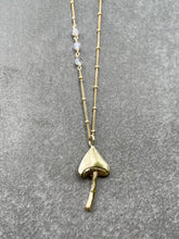 Load image into Gallery viewer, golden mushroom necklace