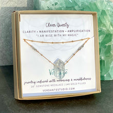 Load image into Gallery viewer, double terminated clear quartz crystal necklace