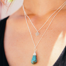 Load image into Gallery viewer, little lotus necklace gold filled 14k heavy gold plated sterling silver