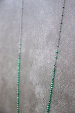 Load image into Gallery viewer, Malachite Infinite Loop Necklace | Oxidized Silver