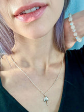 Load image into Gallery viewer, silver mushroom necklace