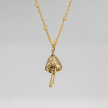 Load image into Gallery viewer, golden mini mushroom necklace

