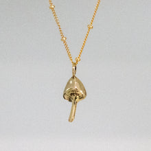 Load image into Gallery viewer, golden mini mushroom necklace