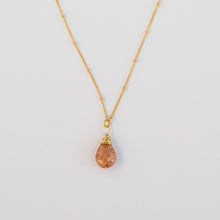 Load image into Gallery viewer, sunstone gemstone necklace and 14k gold filled handmade