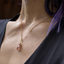 Load image into Gallery viewer, radiant sunstone karma drop necklace