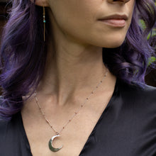 Load image into Gallery viewer, aqua aura threader earring