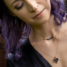 Load image into Gallery viewer, aqua aura threader earring