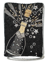 Load image into Gallery viewer, Champagne Bubbly Mini Crossbody Clutch
