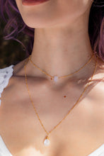 Load image into Gallery viewer, moonstone karma drop necklace

