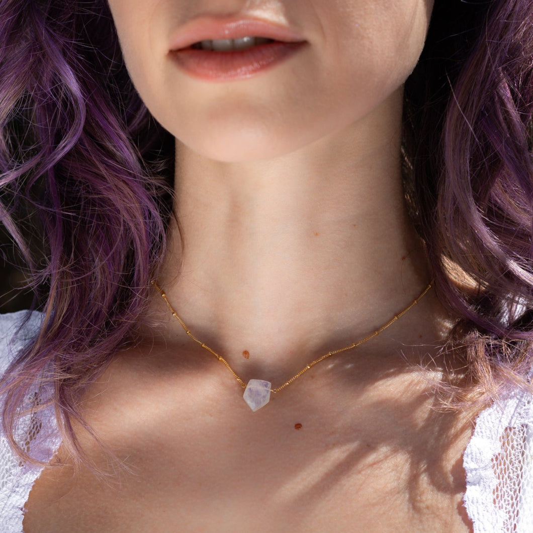 Moonstone Point Necklace