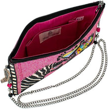 Load image into Gallery viewer, Smitten Zebras Pink Crossbody Clutch Handbag
