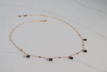 Load image into Gallery viewer, red garnet necklace set
