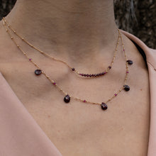 Load image into Gallery viewer, red garnet necklace set
