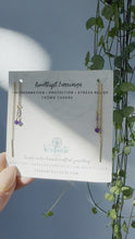 Load and play video in Gallery viewer, amethyst aura threader earring
