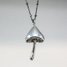 Load image into Gallery viewer, silver mushroom necklace

