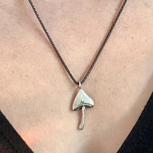 Load image into Gallery viewer, silver mushroom necklace
