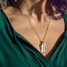 Load image into Gallery viewer, golden radiance clear quartz crystal wrap necklace
