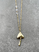 Load image into Gallery viewer, golden mushroom necklace
