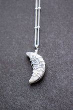 Load image into Gallery viewer, white howlite crescent moon necklace
