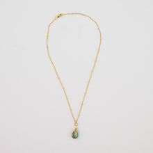 Load image into Gallery viewer, labradorite karma drop necklace | gold
