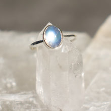 Load image into Gallery viewer, magic moonstone + silver stacking ring set
