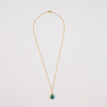 Load image into Gallery viewer, turquoise and rutilated copper gemstone necklace 14k gold filled handmade
